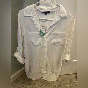 NWT white button up size Small
